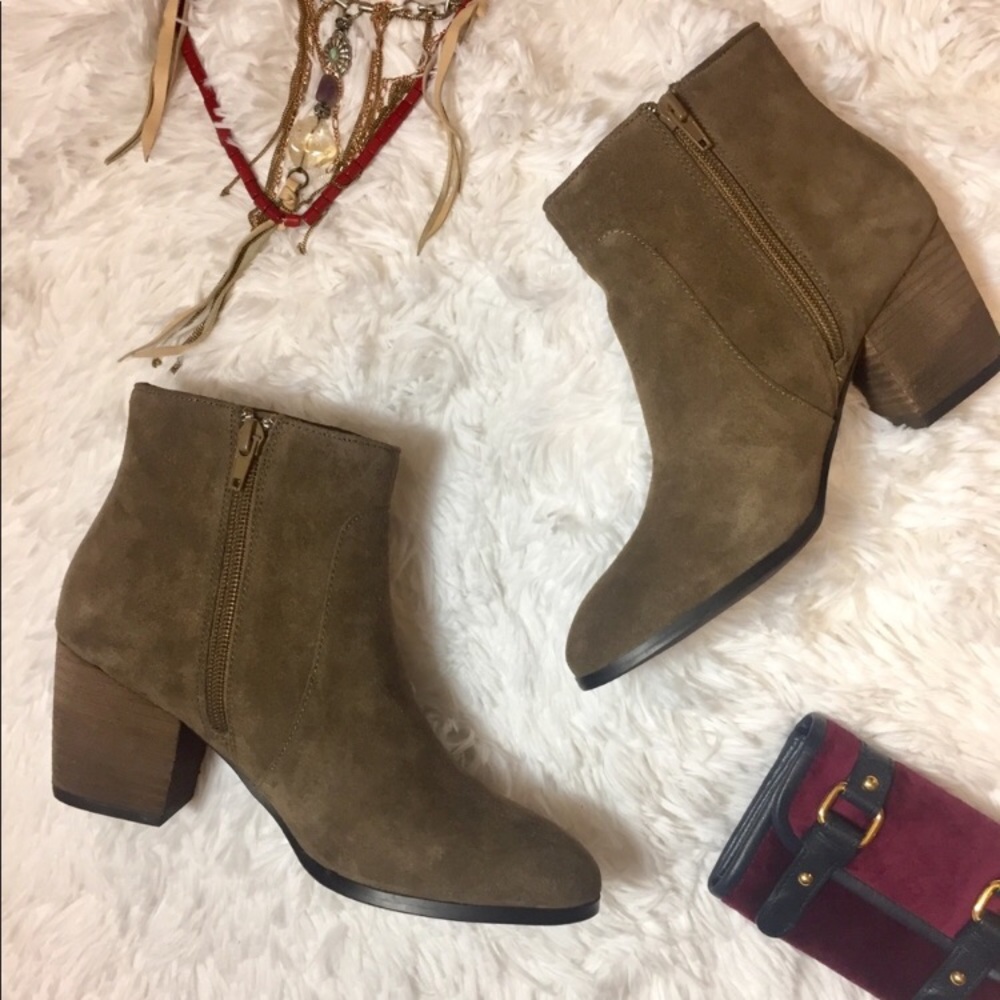 J. Jill Brown Suede Leather Ankle Boots Gee Waa - Picture 1 of 4